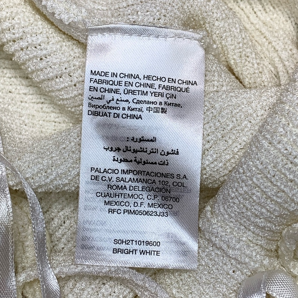 VTG bebe white knit tank top w/fringe detail XS - Picture 4 of 10